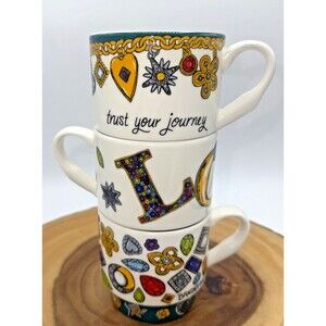 Brighton Specialty Trust Your Journey Mug Set of 3 Cups Multi Colored